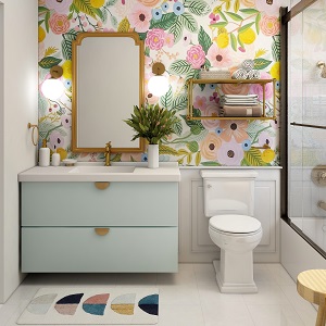 Цветная и яркая ванная комната: как преобразить санузел в Краснозёрском - krasnozyorskoe.mebel54.com | фото