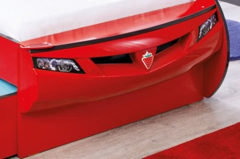CARBED Кровать-машина Coupe с выдвижной кроватью Red 20.03.1306.00 в Краснозёрском - krasnozyorskoe.mebel54.com | фото