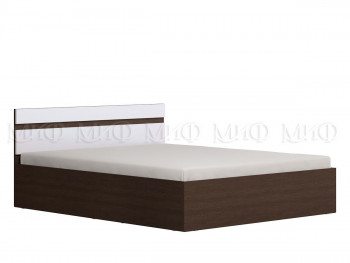 Ким кровать с подъемным механизмом 1,4 (Венге/белый глянец) в Краснозёрском - krasnozyorskoe.mebel54.com | фото