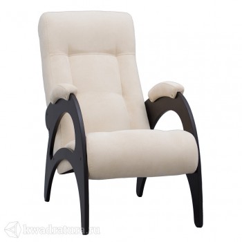 Кресло для отдыха Неаполь Модель 9 без лозы (Венге-эмаль/Ткань Ваниль Verona Vanilla) в Краснозёрском - krasnozyorskoe.mebel54.com | фото