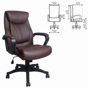 Кресло офисное BRABIX Enter EX-511 (коричневый) в Краснозёрском - krasnozyorskoe.mebel54.com | фото