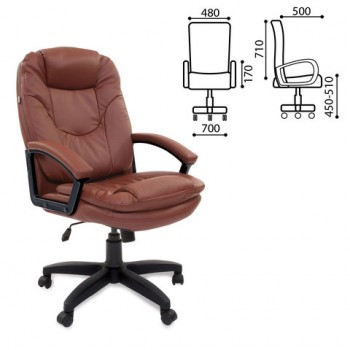 Кресло офисное BRABIX Trend EX-568 (коричневый) в Краснозёрском - krasnozyorskoe.mebel54.com | фото