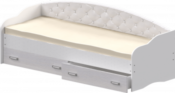 Кровать Софа-8 с мягкой спинкой (900х1900) Белый в Краснозёрском - krasnozyorskoe.mebel54.com | фото