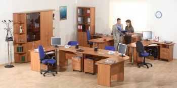 Мебель для персонала Альфа 61 Ольха в Краснозёрском - krasnozyorskoe.mebel54.com | фото