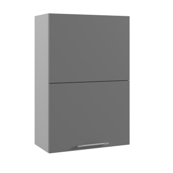 Ройс ВПГПМ 600 Шкаф верхний высокий Blum Aventos HF (Графит софт/корпус Серый) в Краснозёрском - krasnozyorskoe.mebel54.com | фото